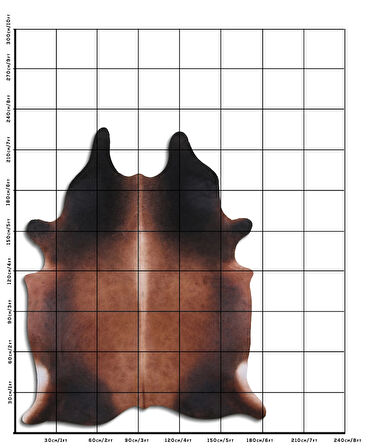Hakiki Deri Dana Postu Karışık Kahve 180 x 210 cm - 35782