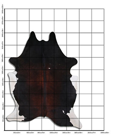 Hakiki Deri Dana Postu Karışık Kahve 180 x 240 cm - 66113