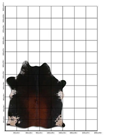 Hakiki Deri Dana Postu Üç Renk 180 x 180 cm - 99773