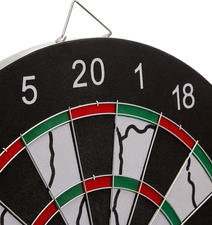 Delta Flocked Dart Seti 45 Cm (18 İnç) Büyük Boy + 6 Dart Oku (18 Gr) Hedef Tahtası