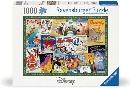 , 1000p Puzzle Disney Vintage Poster, Yetişkin Puzzle