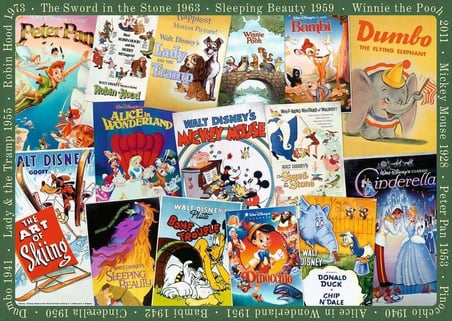 , 1000p Puzzle Disney Vintage Poster, Yetişkin Puzzle
