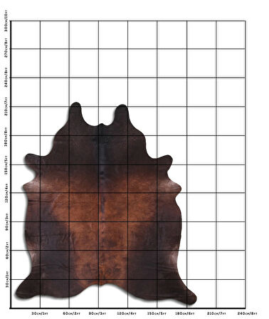 Hakiki Deri Dana Postu Karışık Kahve 180 x 210 cm - 30483