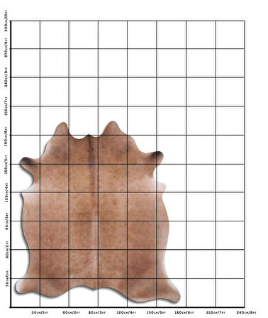 Hakiki Deri Dana Postu Karışık Kahve 190 x 240 cm - 35203