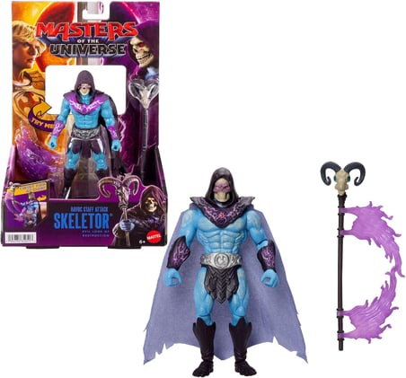 14 cm'lik Masters of the Universe İskelet Asası ile Özel İskeletor Aksiyon Figürü, döndür-bırak özellikli aksiyon hareketi ve aksesuar, 2026 yapımı filmden uyarlanmış süper kötü oyuncağı, JKJ00