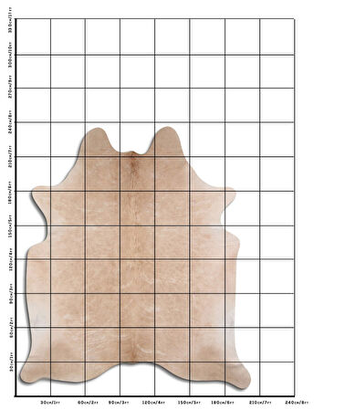 Hakiki Deri Dana Postu Bej 200 x 230 cm - 103635