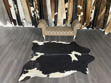 HAKİKİ DERİ DANA POSTU SİYAH - BEYAZ 180 x 230 - 0701000003