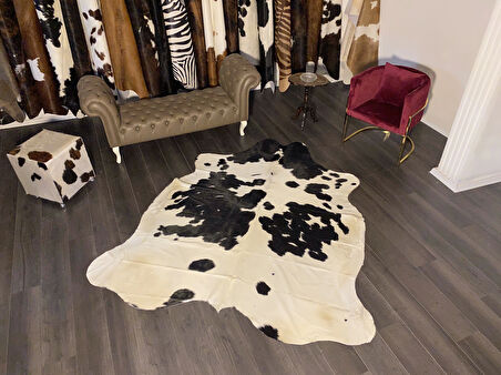 HAKİKİ DERİ DANA POSTU SİYAH - BEYAZ 200 x 225 - 0701000031