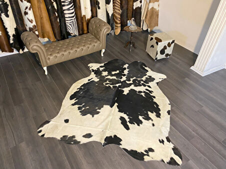 HAKİKİ DERİ DANA POSTU SİYAH - BEYAZ 205 x 230 - 0701000099