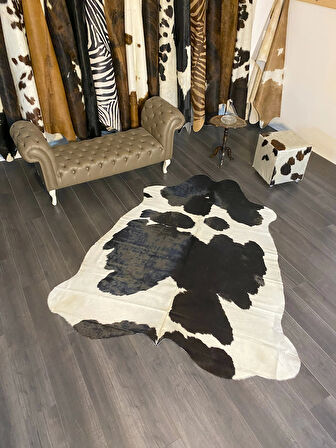 HAKİKİ DERİ DANA POSTU SİYAH - BEYAZ 190 x 230 - 0701000102