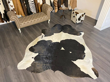 HAKİKİ DERİ DANA POSTU SİYAH - BEYAZ 205 x 250 - 0701000117