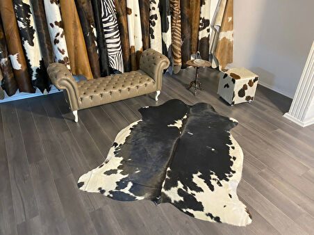 HAKİKİ DERİ DANA POSTU SİYAH - BEYAZ 170 x 220 - 0701000121