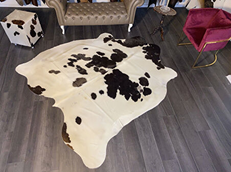 HAKİKİ DERİ DANA POSTU SİYAH - BEYAZ 210 x 245 - 0701000161