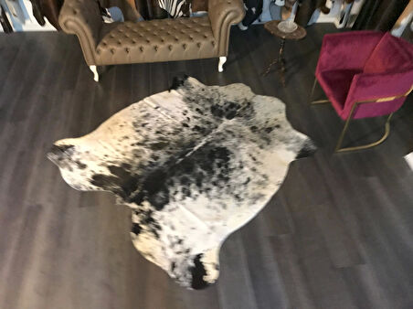 HAKİKİ DERİ DANA POSTU SİYAH - BEYAZ 180 x 205 - 0701000203