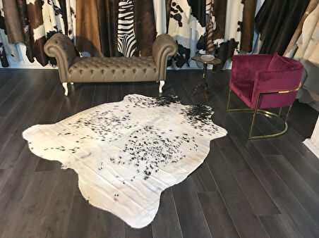 HAKİKİ DERİ DANA POSTU SİYAH - BEYAZ 180 x 200 - 0701000206