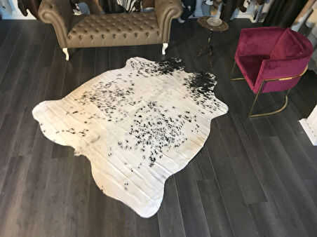 HAKİKİ DERİ DANA POSTU SİYAH - BEYAZ 180 x 200 - 0701000206