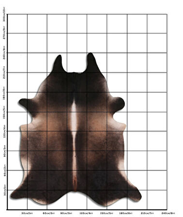 Hakiki Deri Dana Postu Karışık Kahve 200 x 240 cm - 66273