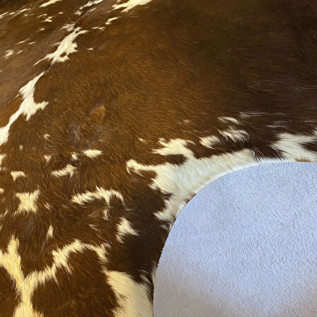 HAKİKİ DERİ DANA POSTU KAHVE - BEYAZ 180 x 220 - 0801000088