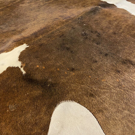 HAKİKİ DERİ DANA POSTU KAHVE - BEYAZ 205 x 260 - 0801000146