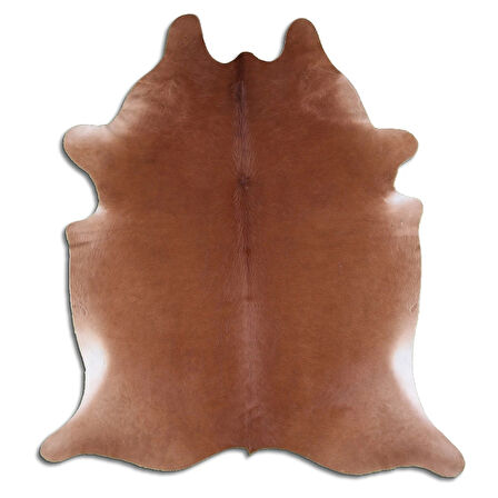 Hakiki Deri Dana Postu Düz Kahve 180 x 210 cm - 63026