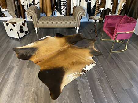 HAKİKİ DERİ DANA POSTU MIX KAHVE 180 x 220 - 1001000038