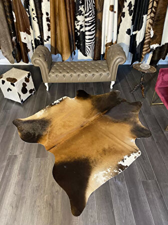 HAKİKİ DERİ DANA POSTU MIX KAHVE 180 x 220 - 1001000038