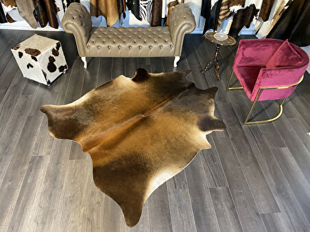 HAKİKİ DERİ DANA POSTU MIX KAHVE 185 x 210 - 1001000042