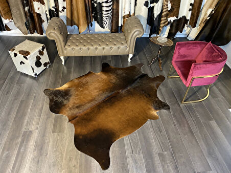 HAKİKİ DERİ DANA POSTU MIX KAHVE 165 x 200 - 1001000048