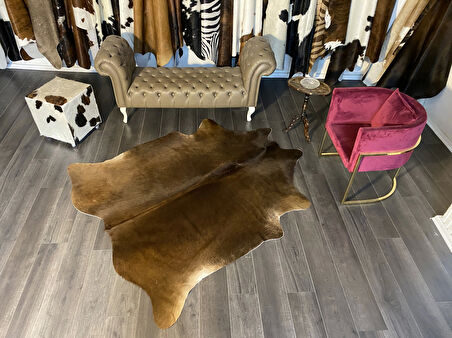 HAKİKİ DERİ DANA POSTU MIX KAHVE 180 x 210 - 1001000051