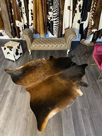 HAKİKİ DERİ DANA POSTU MIX KAHVE 205 x 225 - 1001000054