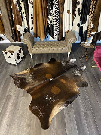 HAKİKİ DERİ DANA POSTU MIX KAHVE 185 x 215 - 1001000066