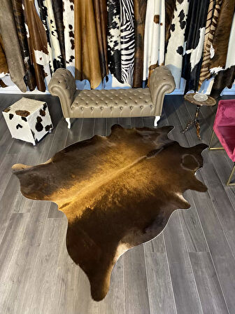 HAKİKİ DERİ DANA POSTU MIX KAHVE 195 x 230 - 1001000079