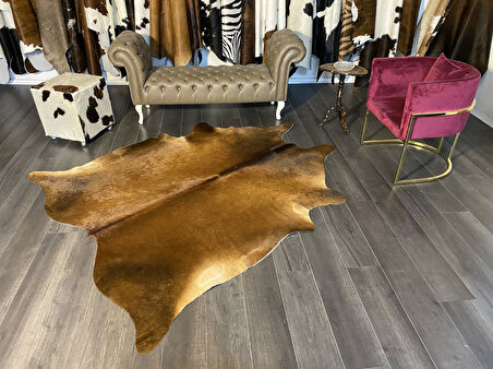 HAKİKİ DERİ DANA POSTU MIX KAHVE 190 x 225 - 1001000080