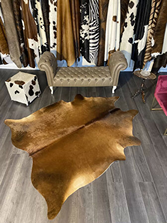 HAKİKİ DERİ DANA POSTU MIX KAHVE 190 x 225 - 1001000080