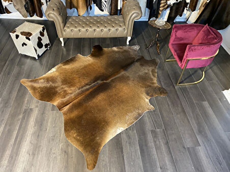 HAKİKİ DERİ DANA POSTU MIX KAHVE 190 x 225 - 1001000082