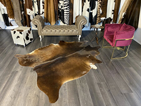 HAKİKİ DERİ DANA POSTU MIX KAHVE 185 x 230 - 1001000083