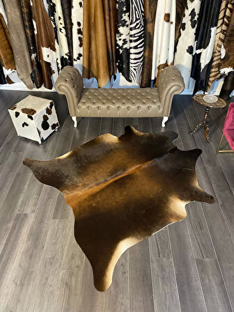 HAKİKİ DERİ DANA POSTU MIX KAHVE 190 x 210 - 1001000084