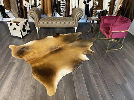 HAKİKİ DERİ DANA POSTU MIX KAHVE 200 x 225 - 1001000086