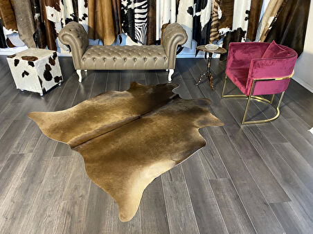 HAKİKİ DERİ DANA POSTU MIX KAHVE 185 x 195 - 1001000087