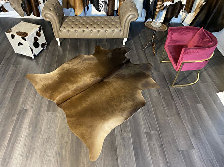 HAKİKİ DERİ DANA POSTU MIX KAHVE 185 x 195 - 1001000087