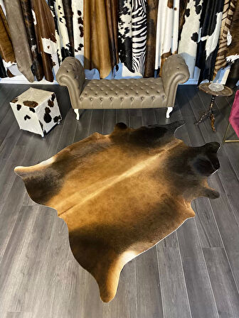 HAKİKİ DERİ DANA POSTU MIX KAHVE 185 x 220 - 1001000092