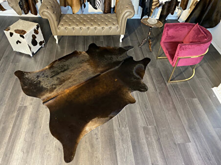 HAKİKİ DERİ DANA POSTU MIX KAHVE 190 x 225 - 1001000097
