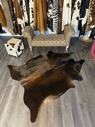 HAKİKİ DERİ DANA POSTU MIX KAHVE 190 x 225 - 1001000097