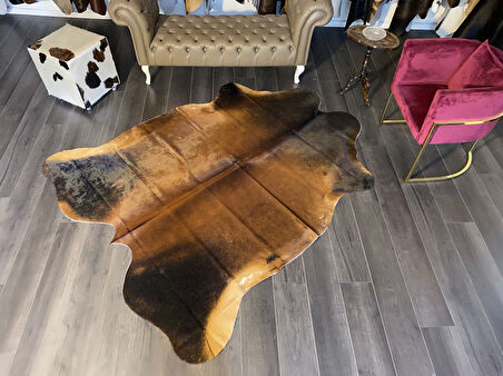 HAKİKİ DERİ DANA POSTU MIX KAHVE 190 x 225 - 1001000105