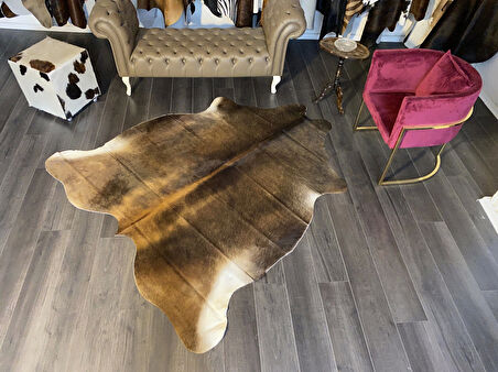 HAKİKİ DERİ DANA POSTU MIX KAHVE 190 x 220 - 1001000107