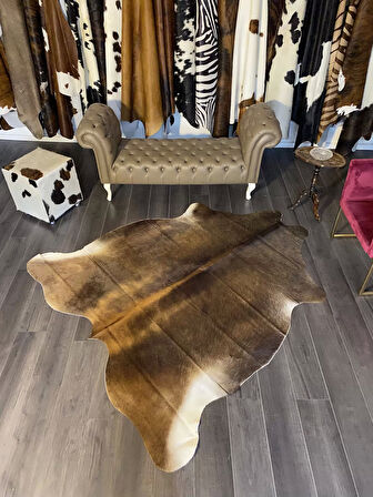 HAKİKİ DERİ DANA POSTU MIX KAHVE 190 x 220 - 1001000107