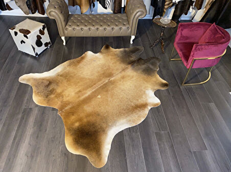 HAKİKİ DERİ DANA POSTU MIX KAHVE 195 x 215 - 1001000113