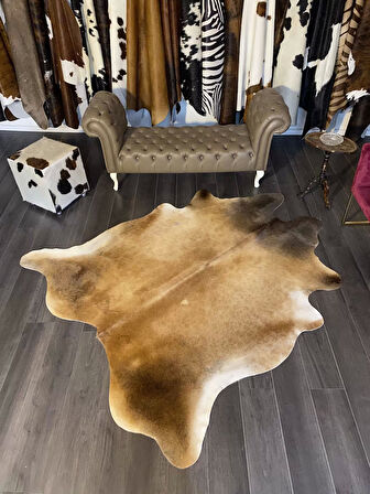 HAKİKİ DERİ DANA POSTU MIX KAHVE 195 x 215 - 1001000113