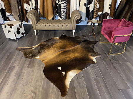 HAKİKİ DERİ DANA POSTU MIX KAHVE 195 x 210 - 1001000121