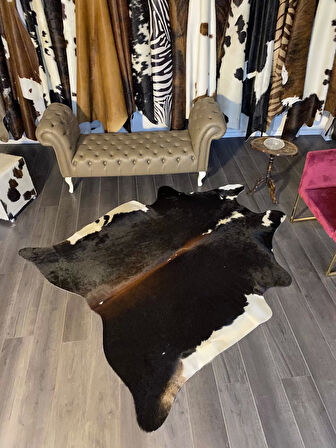 HAKİKİ DERİ DANA POSTU MIX KAHVE 180 x 215 - 1001000125